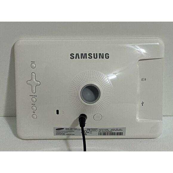 Samsung Digital Photo Frame White 7 In. Wide 120 MB USB SD Card Reader SPF-71E - Picture 3 of 13